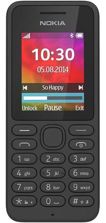 Telefons ar pogām Nokia 130, 8 MB, melns krās.