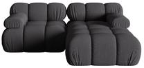 Modulinė sofa Micadoni Bellis 3D, pilka sp., dešininė, 188 x 155 cm x 64 cm
