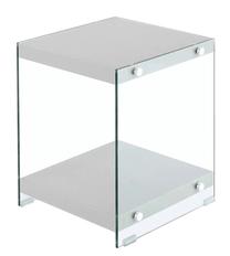 Kavos staliukas Kayoom Elementary 225, skaidri sp./pilka sp., 35 cm x 35 cm x 45 cm