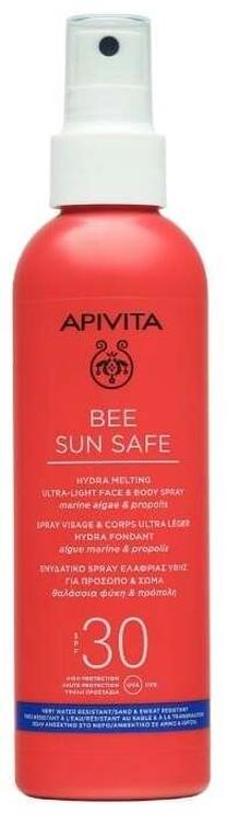 Purškiklis įdegio priežiūrai kūnui/veidui Apivita Bee Sun Safe Hydra Melting SPF30, 200 ml