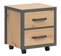 Ночной столик Weston S483-KTN2S-DASN/MTA, дубовый цв., 50.5 см x 46 см x 40 см