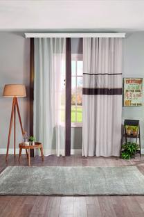 Dienas aizkari Mijolnir Cool Tulle 181CLK8809, balta krās./pelēka krās., 160 cm x 260 cm