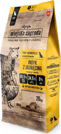 Kuiv koeratoit Wiejska Zagroda, lambaliha/kalkun, 20 kg