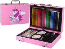 Zīmēšanas piederumu komplekts Lean Toys Unicorn, daudzkrāsaina