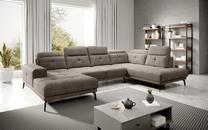 Kampinė sofa Bretan Marte 20, šviesiai ruda sp., dešininė, 205 x 350 cm x 107 cm