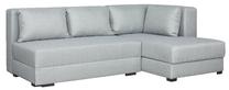 Kampinė sofa - lova Bodzio Judyta Classic, šviesiai pilka sp., dešininė, 155 x 225 cm x 77 cm