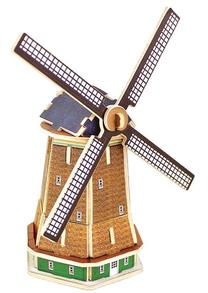 3D dėlionė Dutch Windmills 44101, 12 cm x 11 cm, 36 vnt., įvairių spalvų