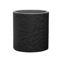 Gėlių vazonas Keter Small Cylinder 29197833939, plastikinis, Ø 28 cm, juoda sp.
