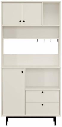 Daugiafunkcinė virtuvės spinta Kalune Design RE4-W, balta sp., 35.5 cm x 88 cm x 180 cm