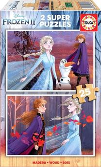 Medinė 3D dėlionė Educa Frozen II 18085, 18 cm x 26 cm, 50 vnt.