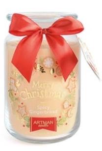 Ziemassvētku svece, cilindriskas Mondex Merry Christmas, oranža krās.
