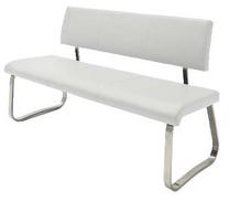 Prieškambario suoliukas MC Akcent Arco 2, balta sp., 175 cm x 59 cm x 86 cm