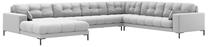 Kampinė sofa Micadoni Mamaia Structured, šviesiai pilka sp., dešininė, 327 x 256 cm x 75 cm