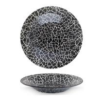 Šķīvis 160-0073, caurspīdīga krās./melna krās., 24 cm