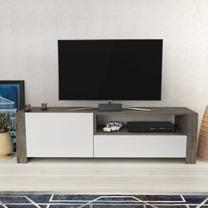ТВ стол Kalune Design Piedmont, белый цв./темно-коричневый цв., 36.8 см x 46 см x 160 см