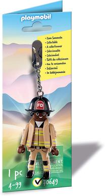 Фигурка-игрушка Playmobil Keychain Firefighter 70649, 7.5 см, многоцветный