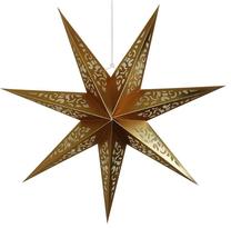 Kalėdinė dekoracija "Žvaigždė" su LED apšvietimu, 75 cm, 75 cm, aukso sp.