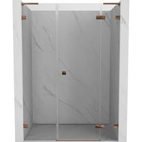 Dušo durys Mexen Lunar L Right, 140 cm x 200 cm, rausvojo aukso sp./grūdintas