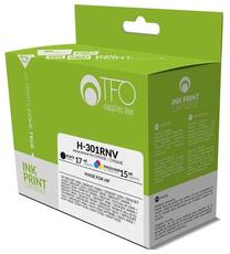 Tintes printera kasetne TFO H-301RNV (1xH-301BRNV+1xH-301CRNV) Remanufactured, dzeltens krās./melns krās./fuksīna (magenta) krās., 32 ml