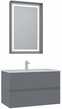 Vannas istabas mēbeļu komplekts Kalune Design Nest, matēti pelēka krās., 51 cm x 91 cm x 55 cm