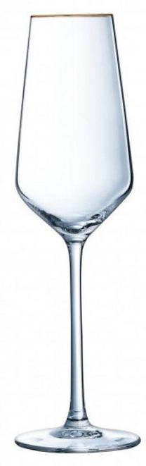 Šampano taurių komplektas, krištolas, 0.21 l, 4 vnt.