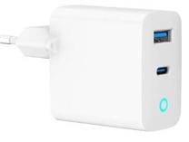 Telefono įkroviklis Gembird TA-UC-PDQC65L-W-01, USB Type C/USB Type A, balta sp., 30 W