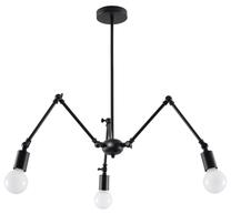 Valgusti rippuv Sollux Stark 3 706101, E27, 3 x 60 W, must v. / must v.