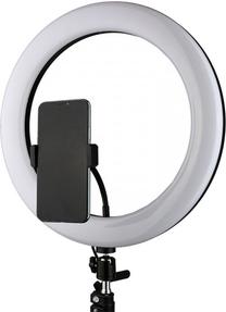 Žiedinė lempa su telefono laikikliu Somostel SMS-ZB02 Selfie Ring Light, balta sp.