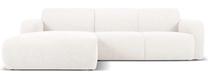 Kampinė sofa Micadoni Home Molino Boucle, balta sp., kairinė, 250 x 170 cm x 72 cm