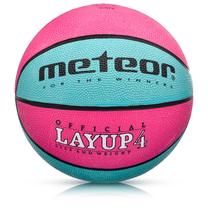 Баскетбольный мяч Meteor Layup, 4 размер, синий цв./розовый цв.
