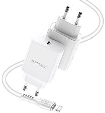 Telefono įkroviklis Dux Ducis C60, USB Type C, balta sp., 20 W