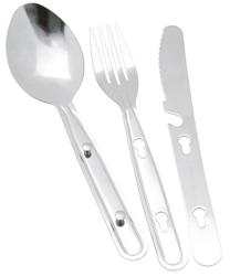 Turistinis stalo įrankių rinkinys Easy Camp Travel, nerūdijantysis plienas, 4.5 cm, sidabro sp., 3 vnt.