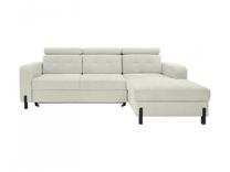 Kampinė sofa - lova Maxim M, smėlio sp., dešininė, 253 x 198 cm x 107 cm
