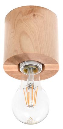 Valgusti lagi Sollux Salgado Wood 20755-02, E27, 1 x 60 W, ilma katteta / pruun v.