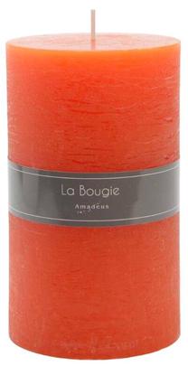Свеча, цилиндрическая Amadeus La Bougie, 100 час, oранжевый цв.