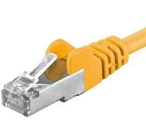 Сетевой кабель PremiumCord RJ-45, RJ-45, 1.5 м, желтый цв.