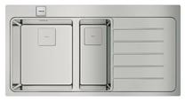 Virtuvinė plautuvė Teka Zenit RS15 1 1/2B 1D 115130000, nerūdijantysis plienas, 100 cm x 52 cm x 20 cm, sidabro sp.