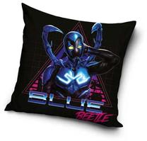Dekoratyvinės pagalvėlės užvalkalas Blue Beetle JDV-08, mėlyna sp./juoda sp., 40 cm x 40 cm