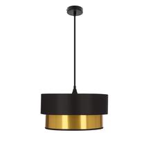 Valgusti rippuv Candellux Lighting Erna, E27, 1 x 60 W, kuldne v./must v. / must v.