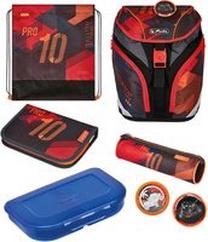 Skolas mugursoma Herlitz SoftLight Plus Sports, melna krās./sarkana krās., 38 cm x 23 cm x 28 cm