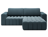 Kampinė sofa - lova Bonett, mėlyna sp., dešininė, 175 x 250 cm x 92 cm