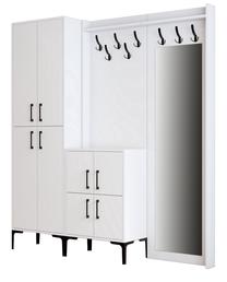 Prieškambario baldų komplektas Kalune Design Berlin ABC, vidaus, balta sp.