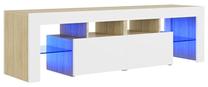 TV galds VLX Sonoma Oak, balta krās., 140 cm x 35 cm x 40 cm