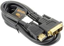 Adapteris Accura Premium DVI/D HDMI male, DVI-D male, 1.8 m, melna krās.