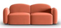 Sofa Micadoni Home Blair Velvet, rožinė sp., 194 x 87 cm x 80 cm