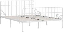 Lova dvigulė VLX Metal 284606, 180 x 200 cm, balta sp., be čiužinio, su grotelėmis