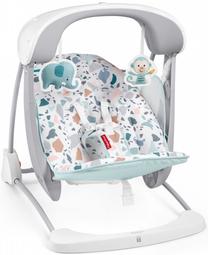 Детское кресло-качалка Mattel Fisher Price Take-Along Swing & Seat, белый цв./голубой цв.