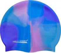 Шапочка для плавания Aqua Speed, синий цв./розовый цв./фиолетовый цв.