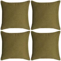 Dekoratīvs spilvens VLX Cushion Covers, zaļa krās., 50 cm x 50 cm, 4 gab.