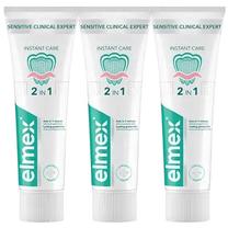 Zobu pastu komplekts Elmex Sensitive Clinical Expert Instant Care Trio, 75 ml, 3 gab.